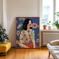 Floral Woman Surreal Art Print